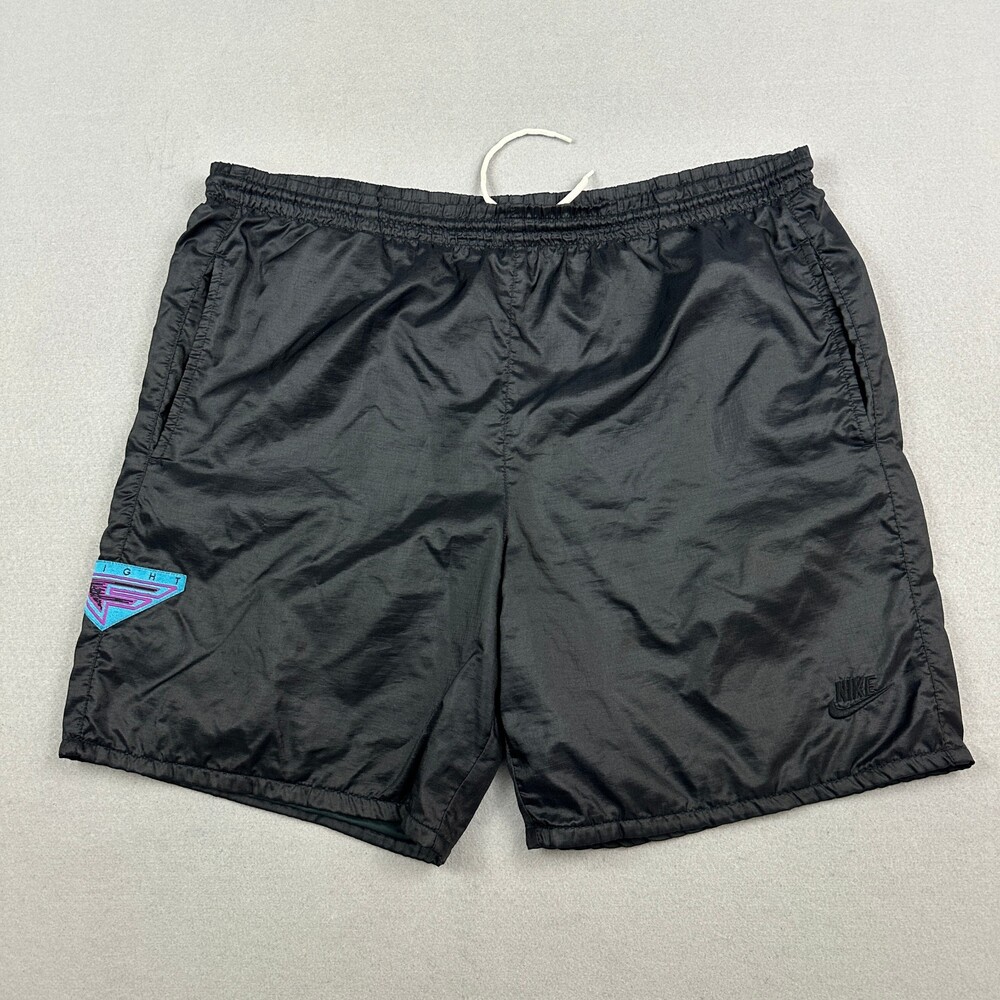 Vintage Nike Shorts Men Extra Large Black Flight Basketball Track Lined XL